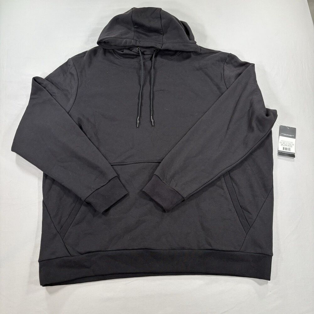 Russell Men's Premium Fleece Sweatshirt/Hoodie 2XL Black Cotton Blend NWT